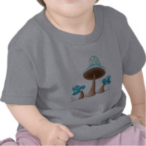 Blue Mushrooms t-shirts by robynsnest Blue Mushrooms t-shirts