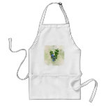 Blue Mushrooms with Red Flowers Apron