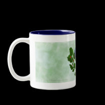 Blue Mushrooms with Red Flowers Drinkware mugs