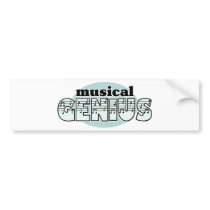 Blue Musical Genius bumper stickers by ObsessionDesign Blue Musical Genius bumper stickers