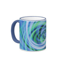 Blue N Green Swirls mugs