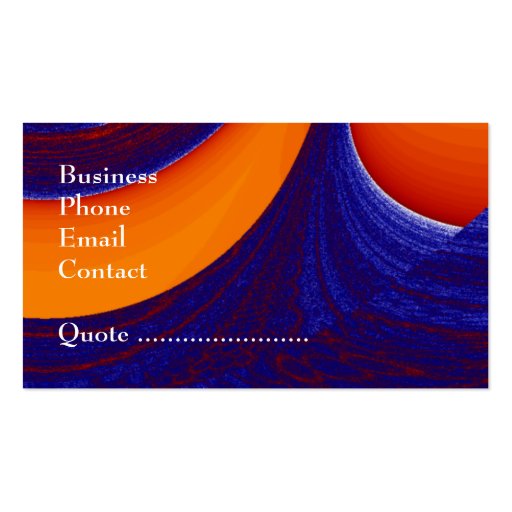 Blue N Orange - business Business Card Templates