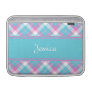 Blue n Pink Plaid MacBook Air Sleeve 2
