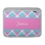 Blue n Pink Plaid MacBook Air Sleeve 3