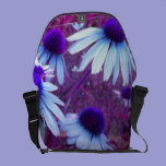 Blue N Purple Echinacea Rickshaw Messenger Bag rickshaw messenger bags