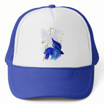 Blue 'n' White Siamese Fighting Fish Hats