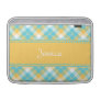 Blue n Yellow Plaid MacBook Air Sleeve 2