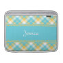 Blue n Yellow Plaid MacBook Air Sleeve 3