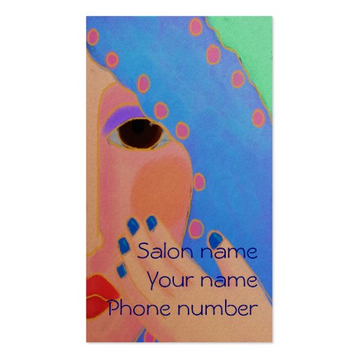 Blue Nail Polish Business Card Templates