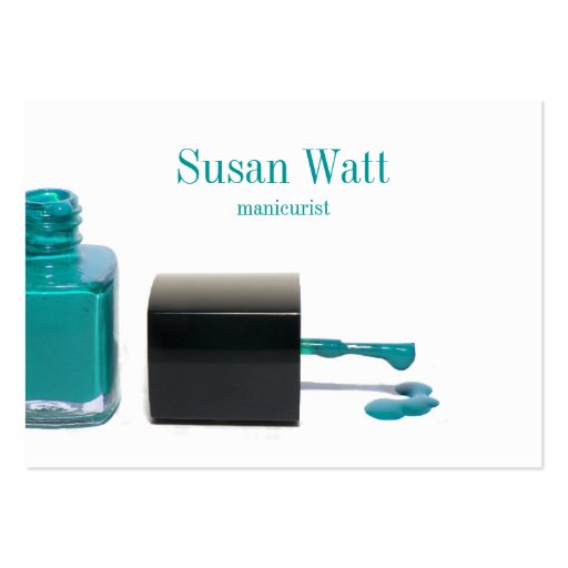 Blue Nail Technician Business Card