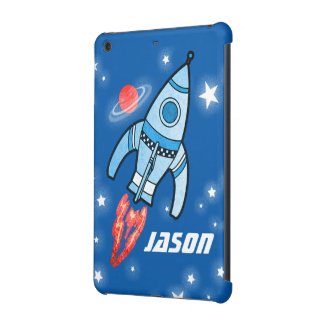 Blue named space rocket ipad mini iPad mini covers