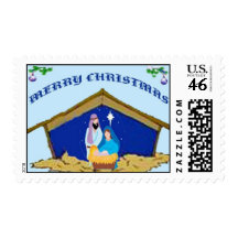 BLUE NATIVITY POSTAGE