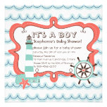 Blue Nautical It's a Boy Baby Shower Invitation