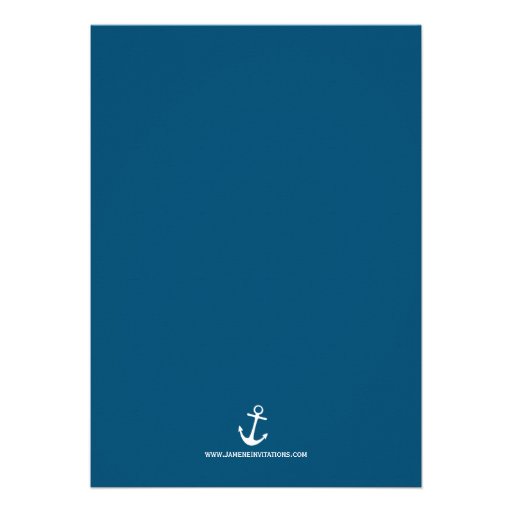 Blue nautical sailboat baby boy shower invitation