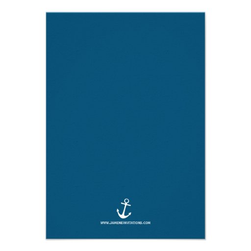 Blue nautical sailboat baby boy shower thank you custom invitation
