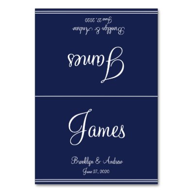 Blue Nautical Wedding Table Cards Seating Cards Table Card