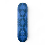Blue Navajo Pattern Skateboard