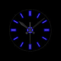 Blue Neon Clock wall clocks