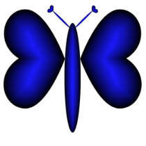 Blue Neon Hearts Butterfly photo sculptures by Love_em_Hearts Blue Neon Hearts Butterfly photo sculptures