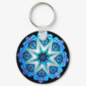Blue Neon Kaleido-Star keychains by crystalwriter Blue Neon Kaleido-Star keychains