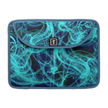 Blue Neon Light Scrawl Macbook Pro Sleeve rickshaw flap sleeves