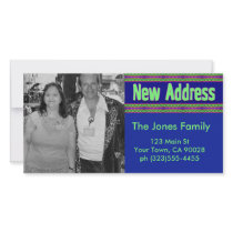 blue new address photo cards by DonnasGreetingCards blue new address photo cards