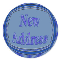 blue New Address stickers by DonnasGreetingCards blue New Address stickers