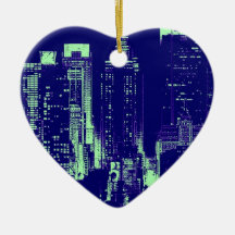 Blue New York City Christmas Tree Ornaments