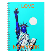 Blue New York - Lady Liberty Notebook