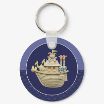 Blue Noah's Ark keychains by Minisculptures Blue Noah's Ark keychains