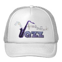 Blue Notes Jazz Sax Music Hat