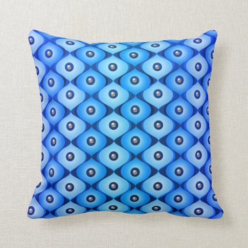 Blue Oblong Throw Pillow Zazzle