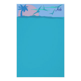 Ocean Theme Stationery, Custom Ocean Theme Stationary