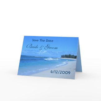 Blue Ocean Save The Date Card card