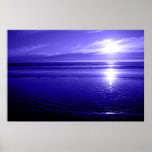 Blue Ocean Sunset Print