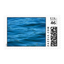 Blue Ocean Water Postage Stamps