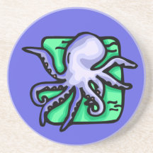 Blue Octopus Coaster