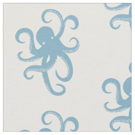 Blue Octopus Fabric