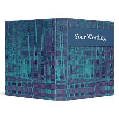 Blue Odyssey - customizable template 3 Ring Binder by knottie