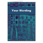 Blue Odyssey - customizable template Greeting Card