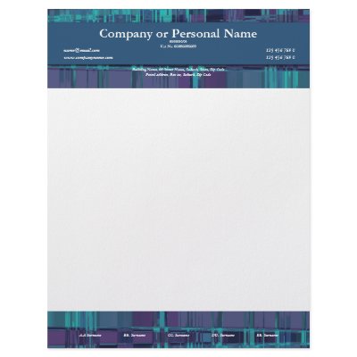 Blue Odyssey - customizable template Personalized Letterhead by knottie