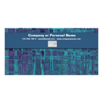 Blue Odyssey - customizable template Photo Card Template
