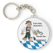 Blue Oktoberfest Personalized Keychains