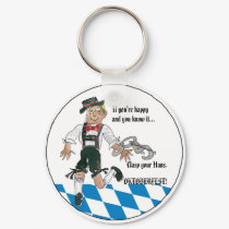 Blue Oktoberfest Personalized Keychains by zooogle Blue Oktoberfest Personalized Keychains