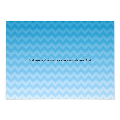 Blue Ombre Chevron Baby Sip and See Custom Invitations