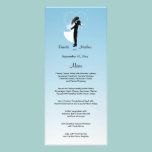 Blue Ombre Customizable Wedding Menu Card rack cards
