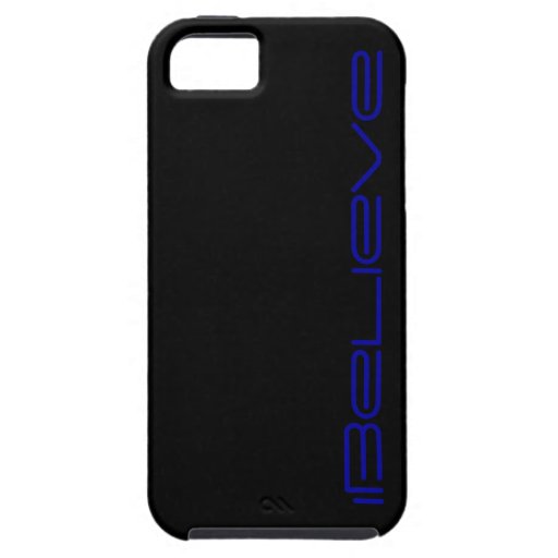 Blue on Black iBelieve iPhone 5 Case