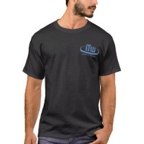 Blue on Black Pocket T t-shirts