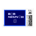 Blue on Blue Bar Mitzvah Stamp by lorenkaplan Blue on Blue Bar Mitzvah Stamp