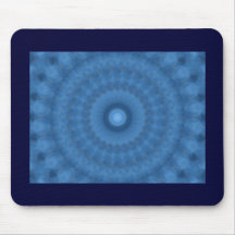 Blue on blue circle pattern mouse pad